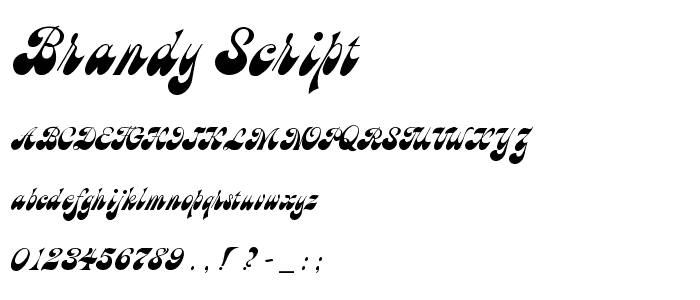 Brandy Script font
